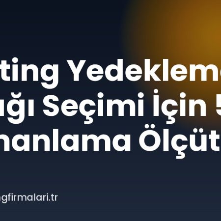 Hosting Yedekleme Sıklığı Seçimi İçin 5 Zamanlama Ölçütü