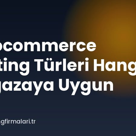 Woocommerce Hosting Türleri Hangi Mağazaya Uygun